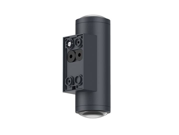 LCD LED Außenwandleuchte 5155, dimmbar, schwarz, Aluminium, Modern