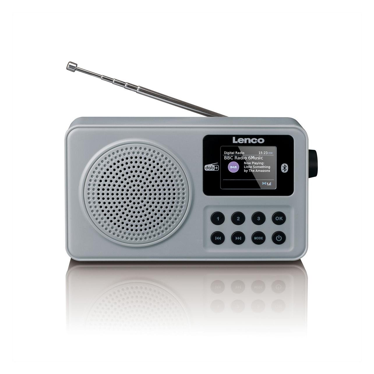 Lenco kompaktes DAB+ Radio PDR-034 FM/BT/AUX-In, Akku (DAB+, Bluetooth) (PDR-034GY)