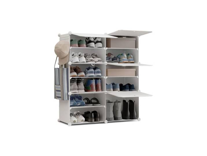 Range-chaussures Modulaire Cube C6 Blanc