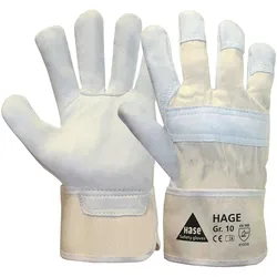 Hase, Schutzhandschuhe, Arbeitshandschuh Hage Safety 12 Paar Grösse: 9, Weiss (9)