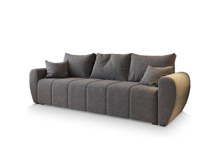 BETTSOFA MADISON Hellgrau Dünner Stoff mit Schlaffunktion