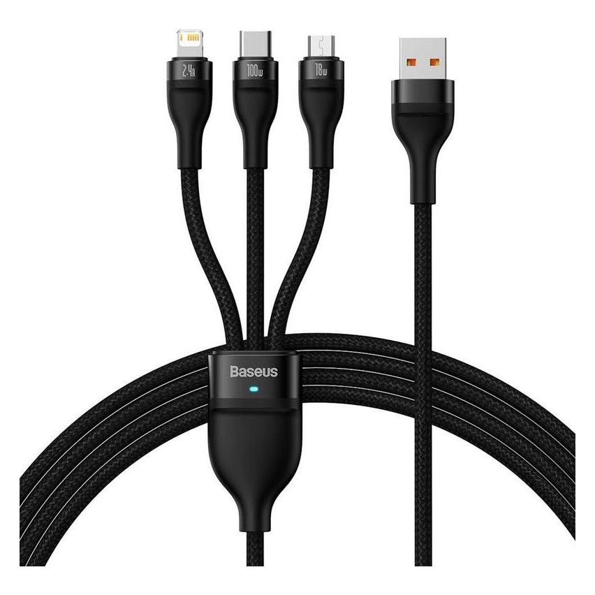 Baseus Flash Series II" C type USB (1.20 m, 100 W) (CASS030101)