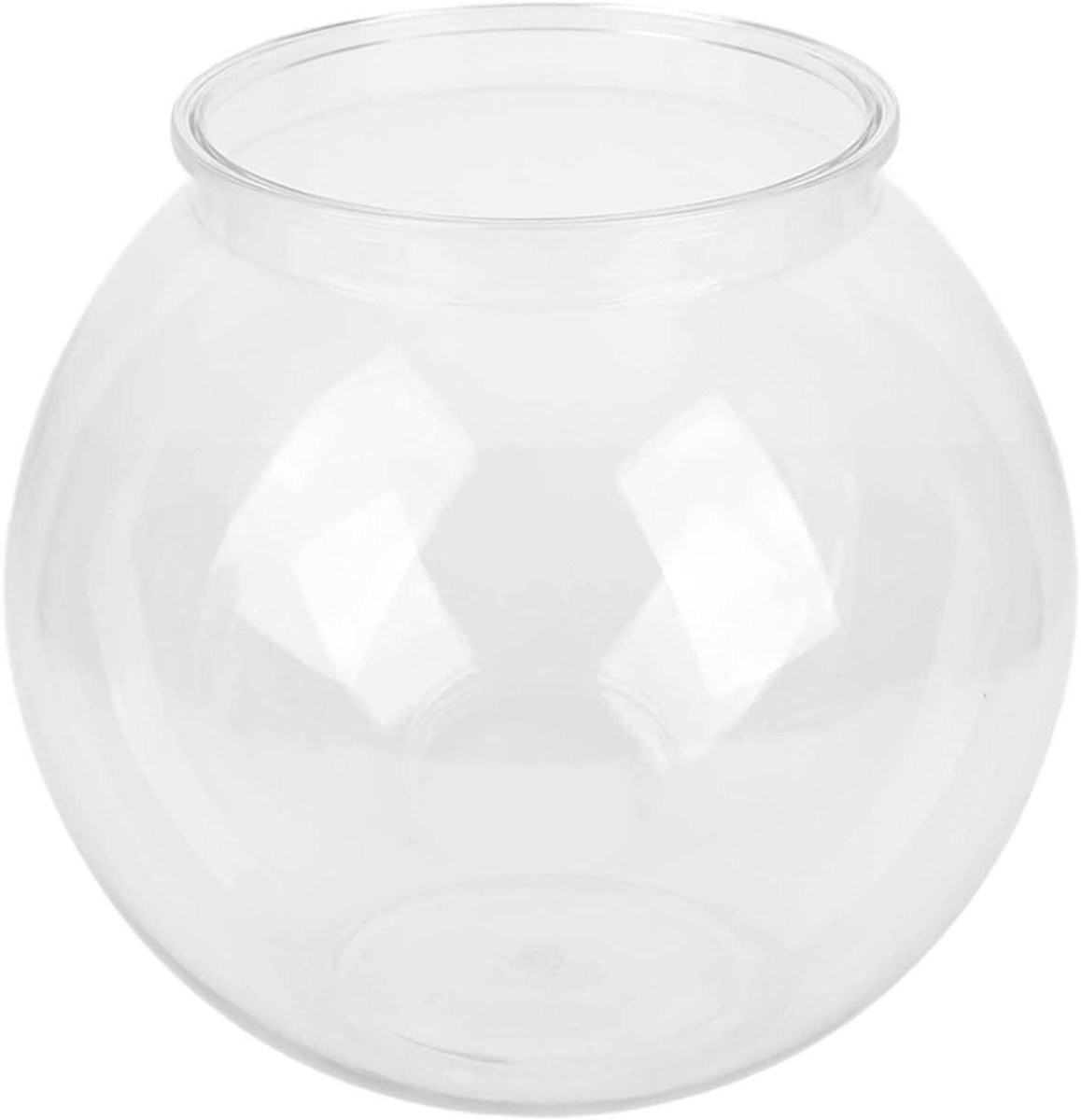 Transparante Ronde Plastic Viskom - Decoratieve Bolvaas voor Feestdecoratie en Ambachten - Diameter: 10,5 cm