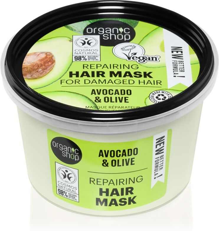 Organic Shop Avocado & Olive masque cheveux régénérant 250 ml