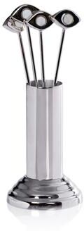 Zodax Evil Eye 4-Piece Set Cocktail Picks with Stand