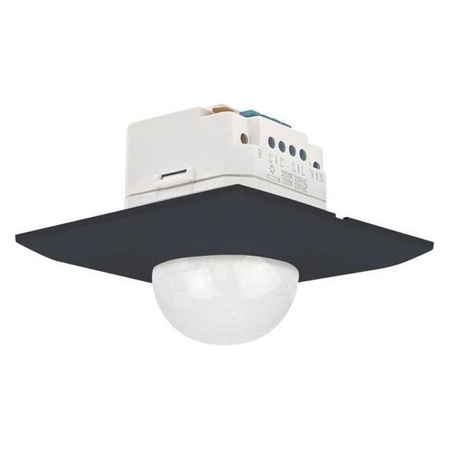 Niko PIR Bewegungsmelder Swiss Garde 360 Plus IP20, Eckig Schwarz (16 m) (25190)