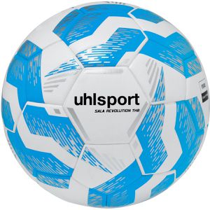 uhlsport Fußball Sala Revolution THB FIFA Basic, 100177901, Größe 4, 430 Gramm, weiß/cyan/silber, Futsalball