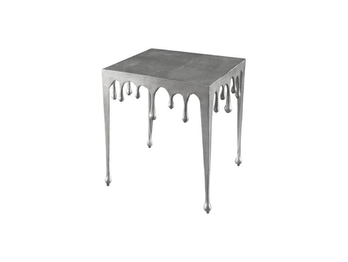 Design Beistelltisch „Liquid“ Silber 46 x 46 cm Invicta Interiors