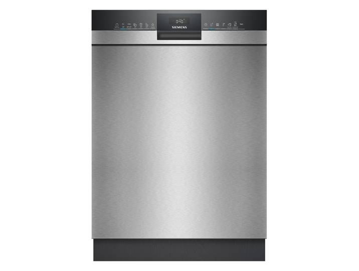 SIEMENS Unterbaugeschirrspüler SN43ES10TE , Energieeffizienz: B, silber (gebürsteter stahl), B:59,8cm H:81,5cm T:57,3cm, Geschirrspüler, Energiesparlösungen mit smartStart und hohe Flexibilität beim Beladen, Unterbaugeschirrspüler