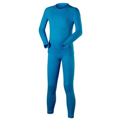 Funktionsshirt FALKE "FALKE Funktionsunterwäsche", Mädchen, Gr. 110-116, blau (osiris (6407)), Shirts Funktionsshirt