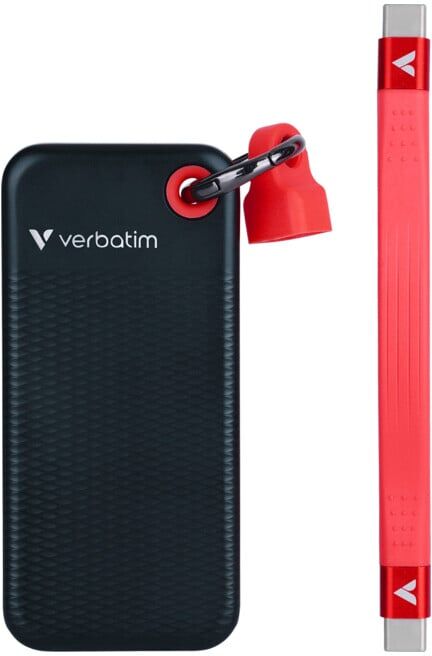 Verbatim SSD 2 To USB 3.2 Type-C Pocket noir-rouge ; mediacom (32196)