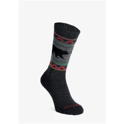 Darn Tough, Unisex, Sportsocken, Vangrizzle Boot Midweight with Cushion (M), Grau, Schwarz