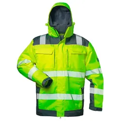 Warnschutz-Winterjacke 2in1 "RUFUS"Gelb/Grau - 4XL