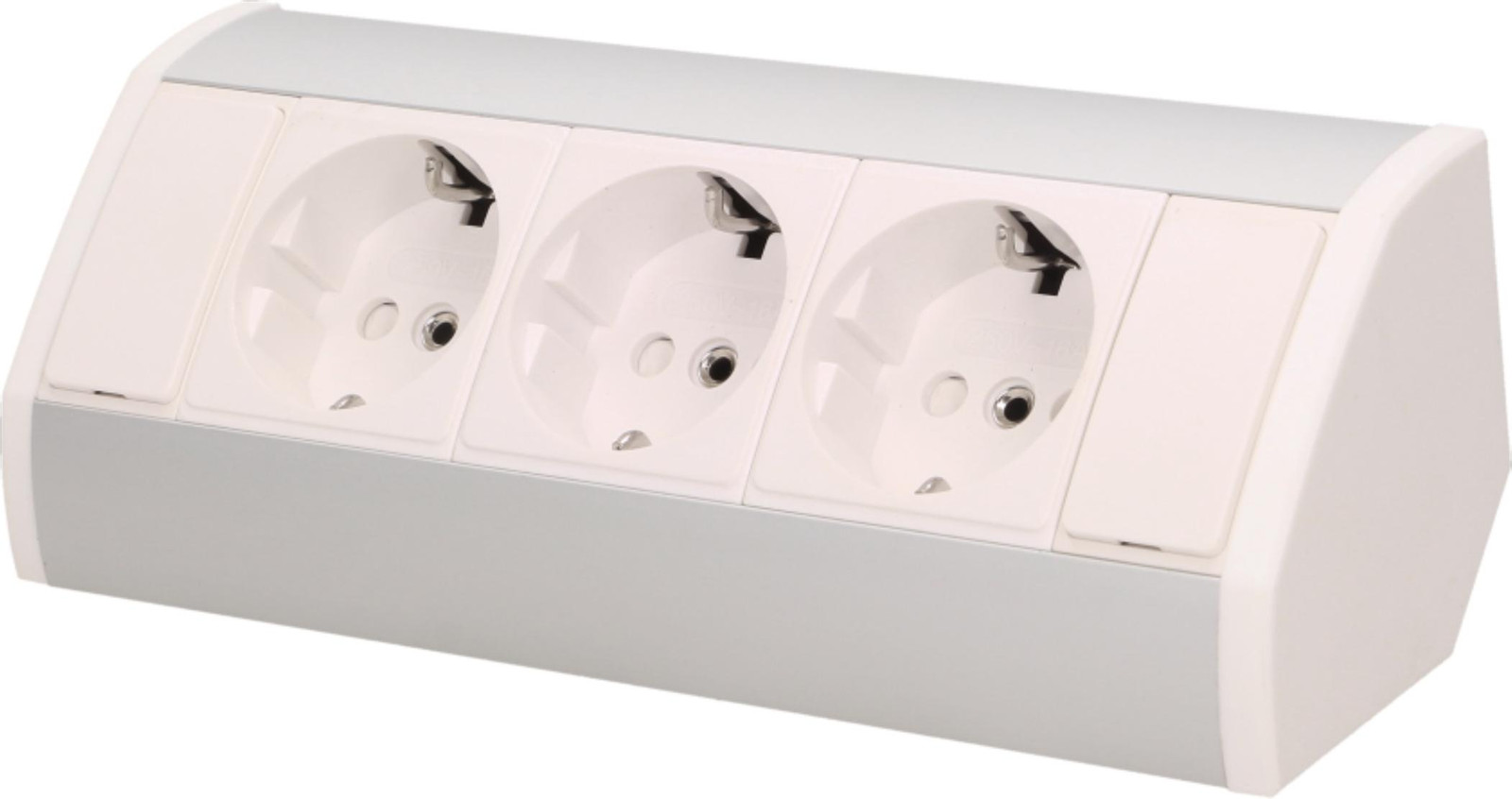 ORNO Wandcontactdoos voor meubels 3x 250V Schuko OR-GM-9001/W-G (GS)