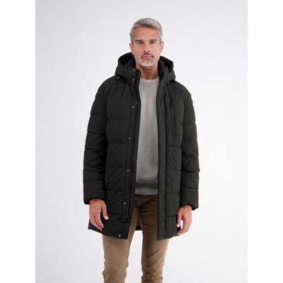Steppmantel LERROS "Leichter Steppmantel mit Wattierung, abnehmbare Kapuze", Herren, Gr. XL, schwarz, 100% Polyester, Mäntel Steppmantel