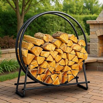 Perfect Picks Market Firewood Rack Heavy Duty, Rust Resistant Steel For Efficient Wood Storage Firewood Rack Heavy Duty, Rust Resistant Steel For Efficient Wood Storage