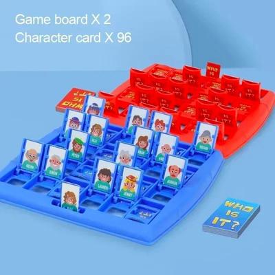 Guess Who I Am Board Game Family Deduction And Logic Learning Game red Blue