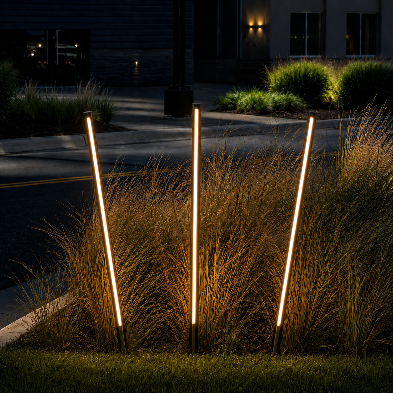 Dessay Lyora Design Tuinlamp in Zwart Aluminium met LED - Hoogte: 98 cm