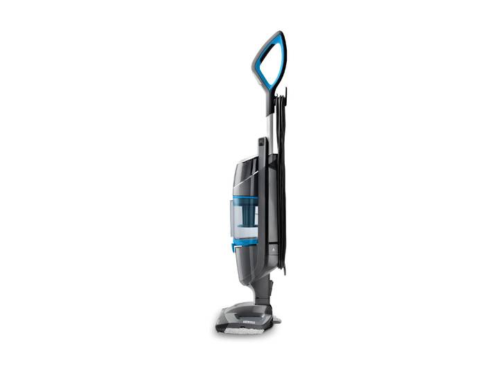 Dampfreiniger BISSELL Vac and Steam , grau (grau, blau), B:23cm H:117cm T:29cm, Mehrzwecksauger, Dampfreiniger