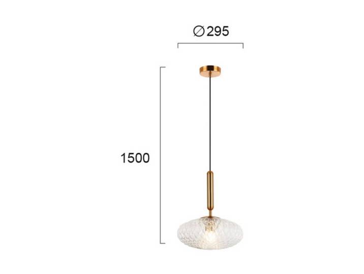 Viokef Glas Hängelampe Ester, dimmbar, klar / transparent, für Wohn- / Esszimmer, Modern, Pendelleuchte