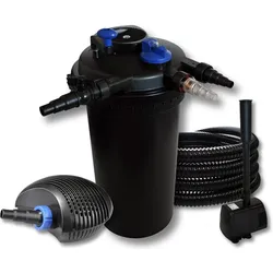 SunSun, Brunnen + Gartenteich, Druckteichfilter Set 30000l 18W UVC,40W ECO Pumpe Schlauch Springbrunnen