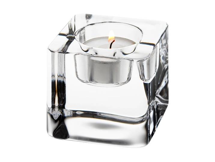 Orrefors Photophore Ice cube 70 mm Transparent