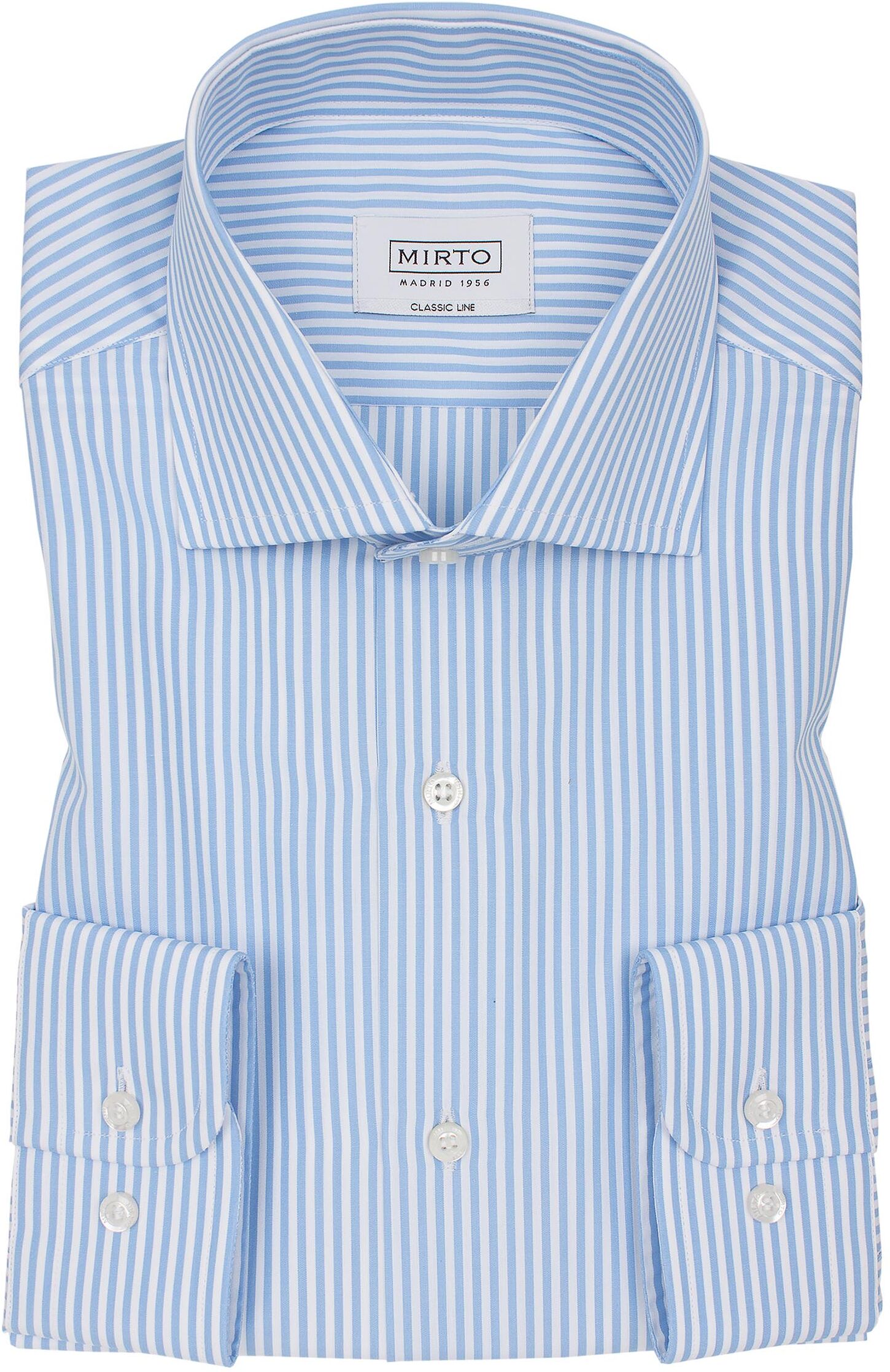 MIRTO Camisa vestir rayas azul-46 - 18 Hombre