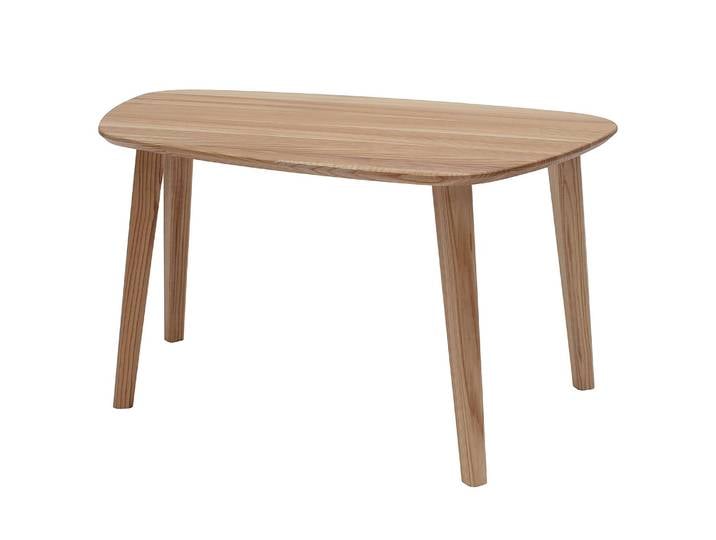 Couchtisch Endocarp 80 x 40cm Braun/Durchsichtig/Esche Hell