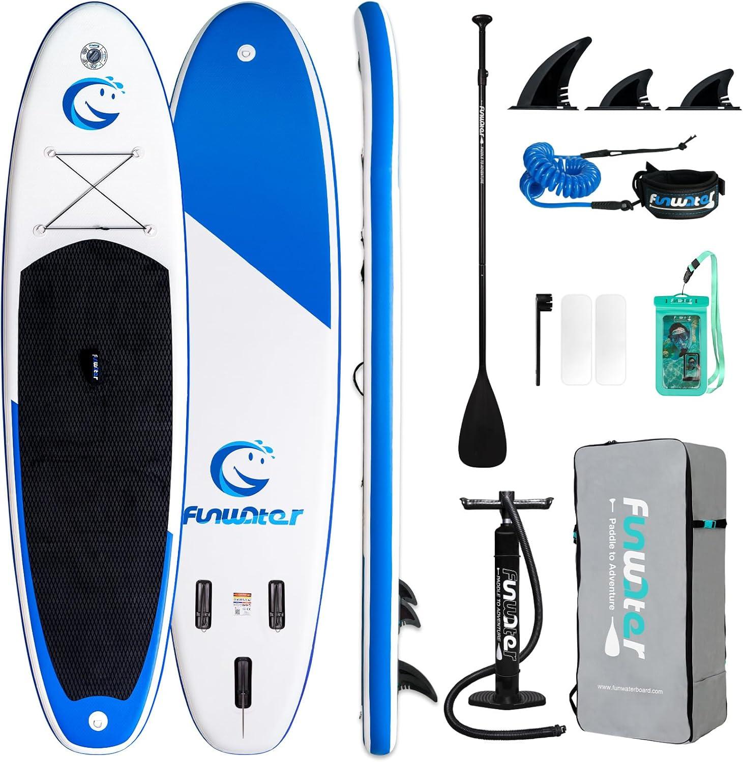 Aufblasbares Stand-Up-Paddleboard für Erwachsene mit rutschfester Oberfläche und verstellbarem Paddel