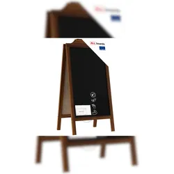 ALLboards Kundenstopper – lackierter Holzrahmen 100x60cm dekorativen Wellenform