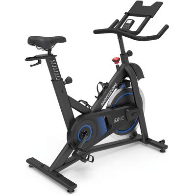 Speedbike HORIZON FITNESS "IC5.0", schwarz (schwarz, blau), HeimtrainerB:53cm H:120cm L:123cm, 113 kg max. Benutzergewicht, Fahrrad, B:53cm H:120cm L:123cm