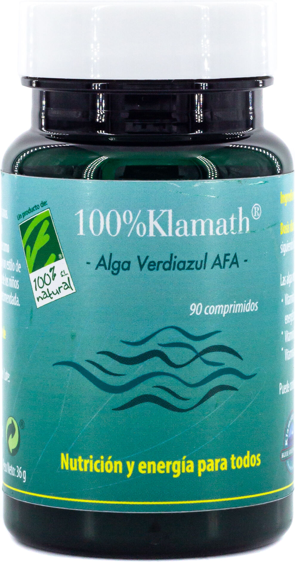 100% Natural 100% Klamath Blue-Green Algae AFA 90 Capsules