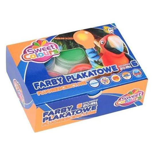 Sweet Colours Fluoreszierende Posterfarben, 6 Farben, 20 ml (20 ml) (47590980)