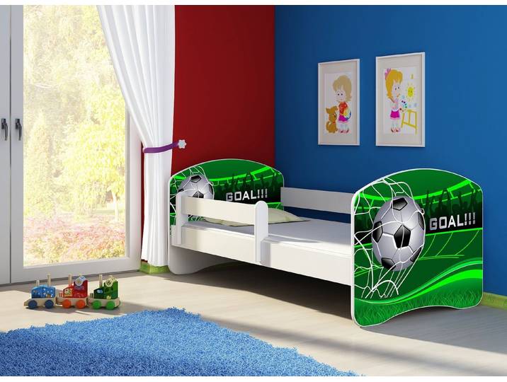 Clamaro Kinderbett (Kinderbett, Babybett 70x140, 80x160, 80x180cm Juniorbett, Kind, Motiv, Schublade CLAMARO)
