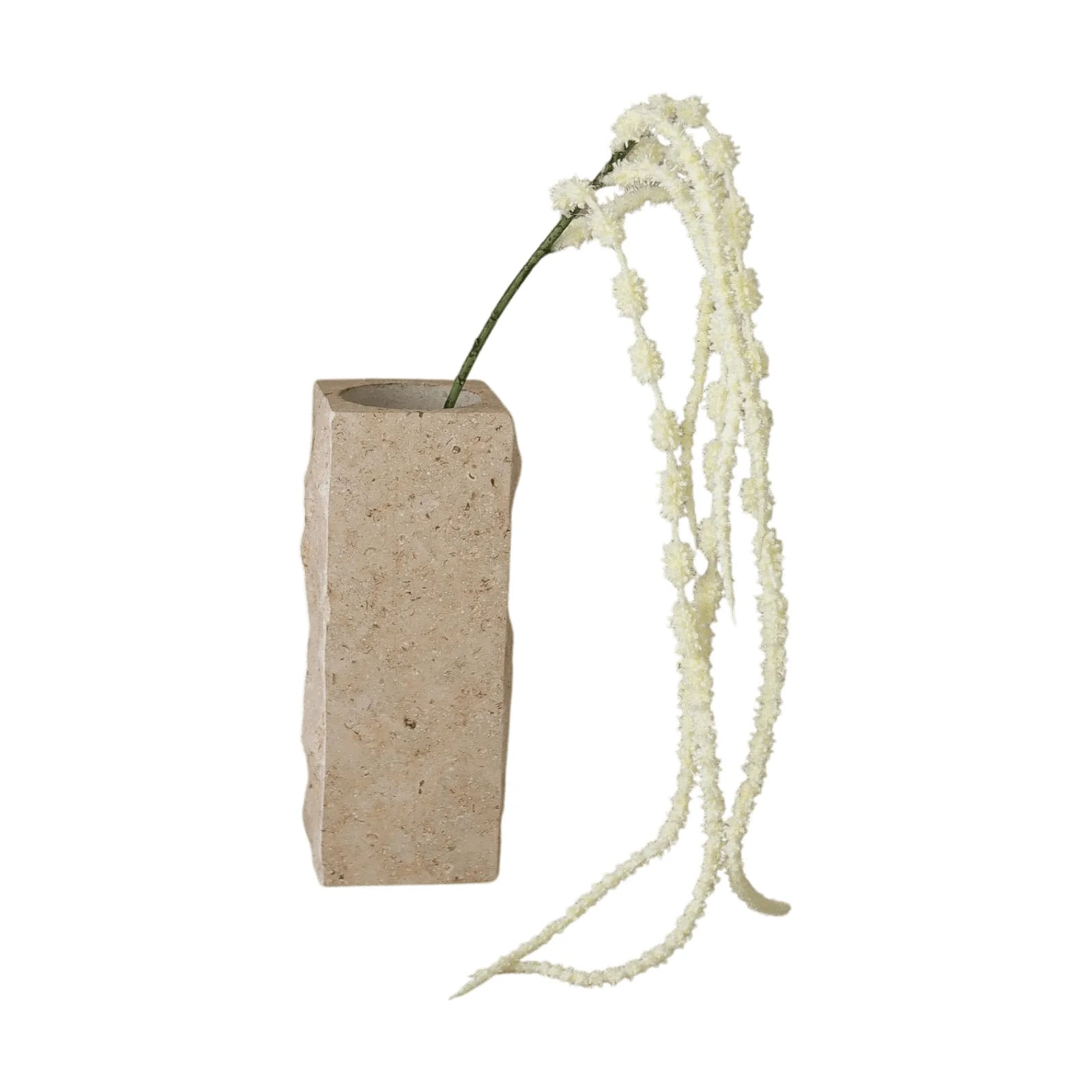 Botané Hangamarant kunstbloem Wit, 112 cm