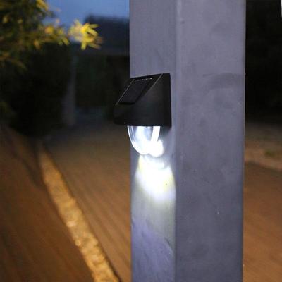 Snug & Styled Solar Mirror Wall Light Outdoor Solar Light For Garden Fence & Patio Decor white Light