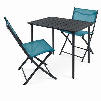 3 tlg. Bistroset Balkonset Gartenset Metall Sumila