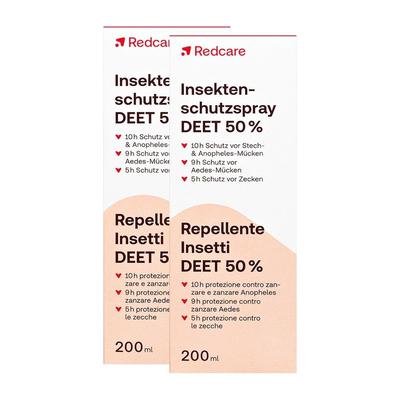 Redcare Insektenschutzspray Deet 50% 200 ml x2 2x200 Spray