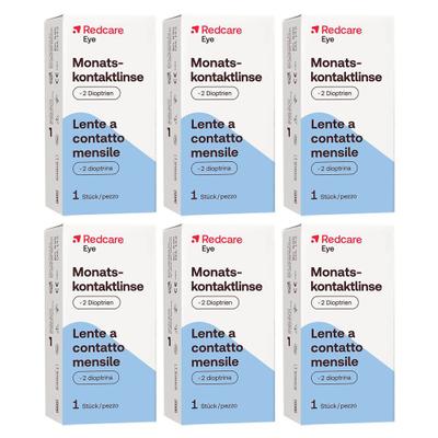 Redcare Monatslinse -2 6er-Pack 6x1 St Kontaktlinsen