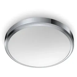 Philips LED Deckenleuchte Doris ø31cm Chrom warmweißes Licht 2700K mit Eye Comfort IP44