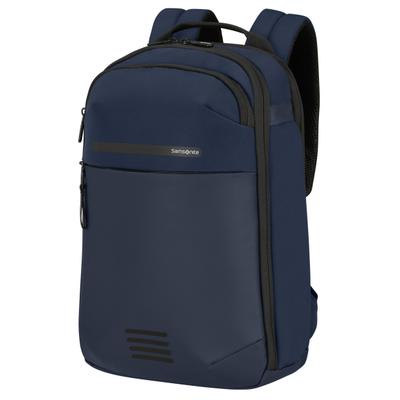 Laptoprucksack SAMSONITE "MODERNY 14,1 Zoll", Gr. B/H/T: 26cm x 42cm x 16cm, blau, Polyester, Rucksäcke Laptoprucksack, mit gepolsterten und verstellbaren Schultergurten