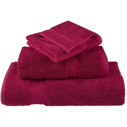 vidaXL, Handtücher, Premium Handtücher Gästetuch Duschtuch 4 Stk. Bordeaux 50x100cm 600g/m2 (50 x 100 cm)
