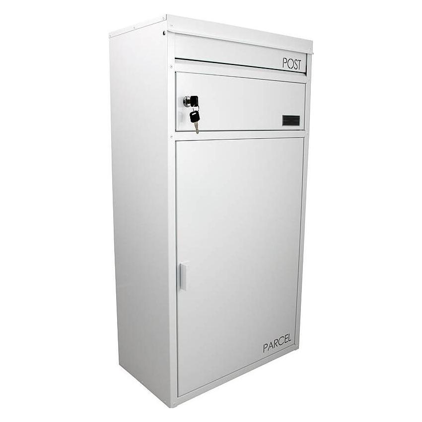 SafePost 65 Briefkasten mit Paketfach weiss (24.50 x 45 x 85 cm) (900330)