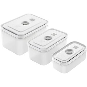 Zwilling Vakuumbehälter Fresh&Save, Kunststoff, Set, 3-teilig, mit Kunststoffdeckel, eckig, S / M / L, 0,4, 1,1 & 2,3 Liter