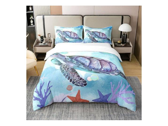 LuxusKollektion Jugendbettwäsche Bettbezug 220x240 Schildkröte 100% Baumwolle