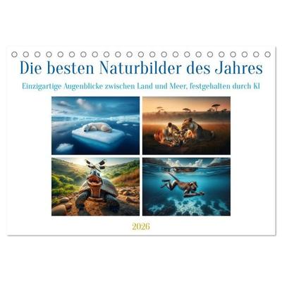 Die besten Naturbilder des Jahres - Einzigartige Augenblicke (Tischkalender 2026 DIN A5 quer), CALVENDO Monatskalender