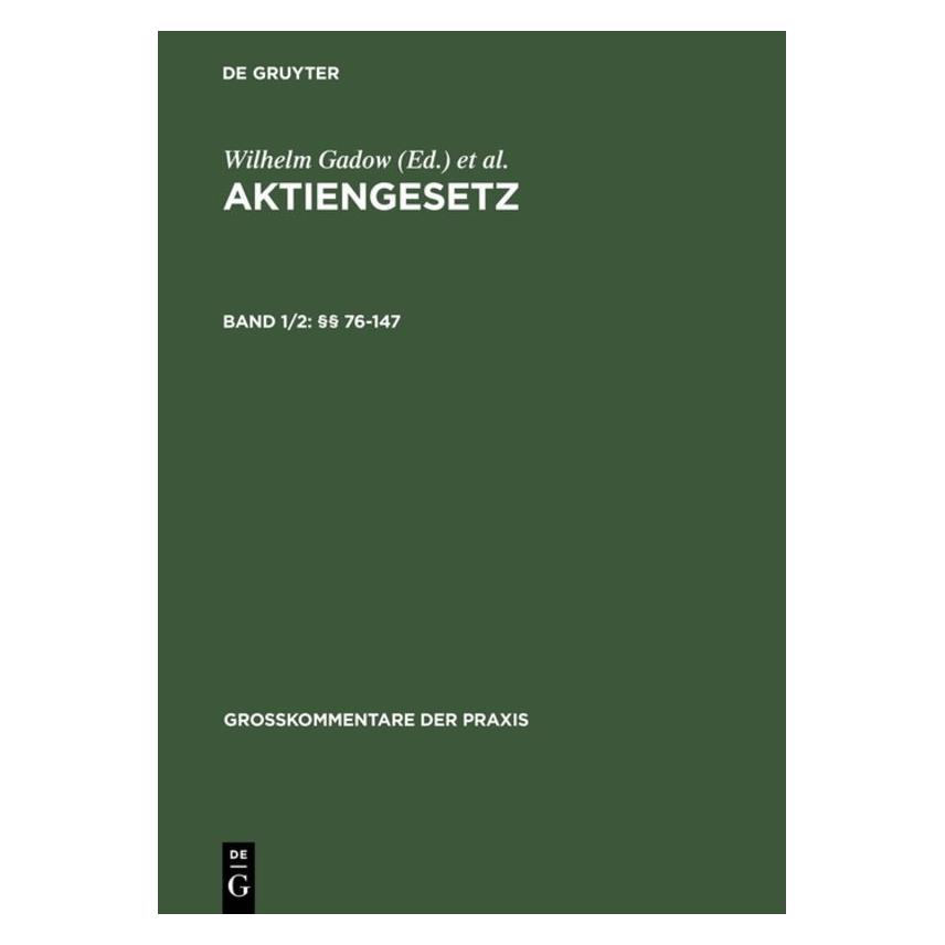 De Gruyter §§ 76-147 (Deutsch, Hardcover, W Gadow) (66768116)