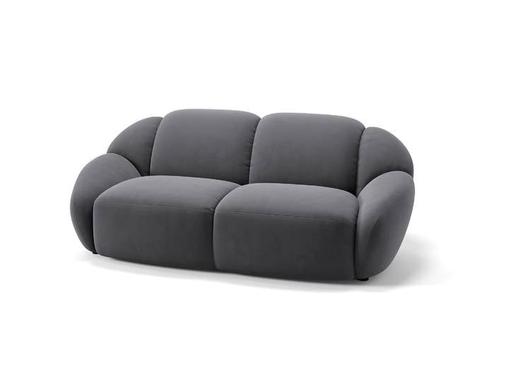 Stoff Sofa CAPRI 2-Sitzer Designgarnitur Modern italienische Couch