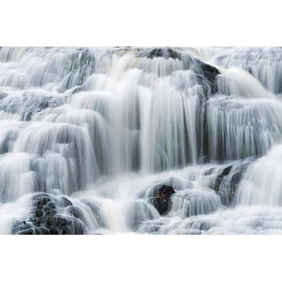 Fototapete PAPERMOON "Bond Falls schwarz & weiß", schwarz (schwarz, weiß), B:4m L:2,6m, Vlies, Tapeten