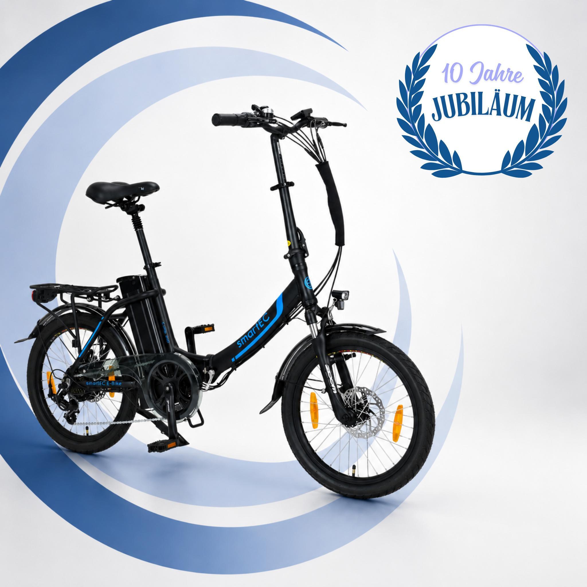 20 Zoll E-Faltrad Camp-20D Pedelec Schwarz smartEC